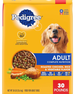Pedigree Complete Nutrition Adult Dry Dog Food Roasted Chicken, Rice & Vegetable Flavor Dog Kibble, 30 lb