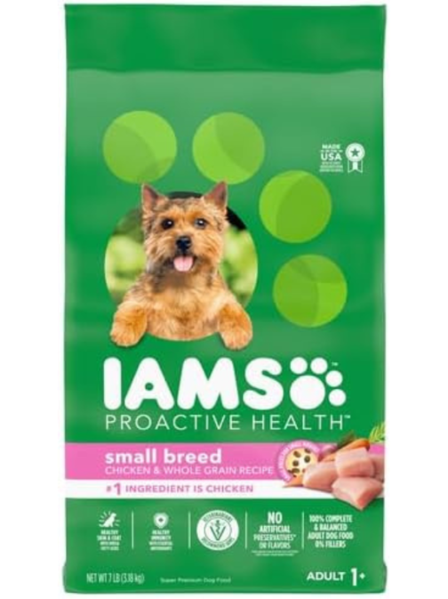 IAMS Small & Toy Breed Adult Dry Dog Food for Small Dogs with Real Chicken, 7 lb - Image 2