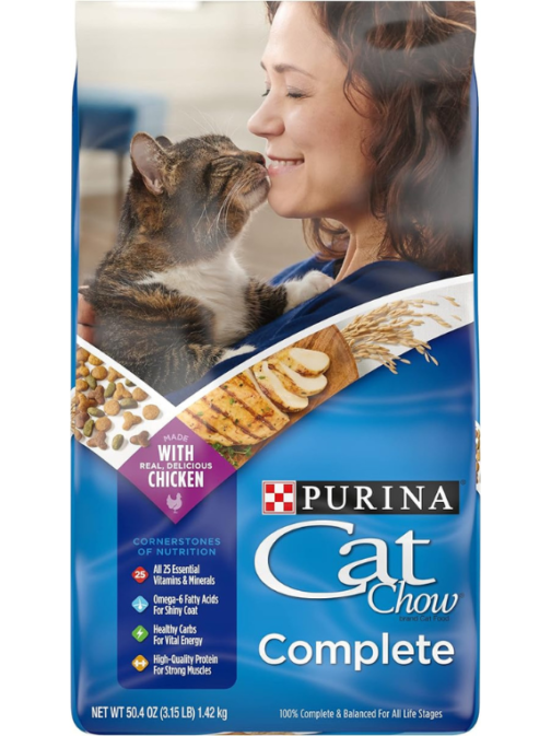 Purina Cat Chow High Protein Dry Cat Food, Complete - (Pack of 4) 3.15 lb. Bags