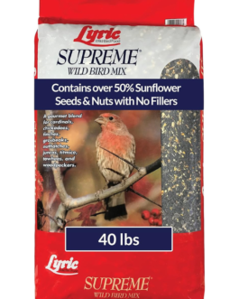 Lyric Supreme Wild Bird Seed – Wild Bird Food Mix with Nuts & Sunflower Seeds – Attracts Many Beautiful Songbirds – 40 lb bag