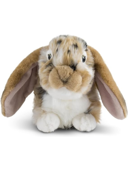 Living Nature Brown Dutch Lop Eared Rabbit Stuffed Animal | Fluffy Rabbit Animal | Easter Bunny | Soft Toy Gift for Kids | 10 inches