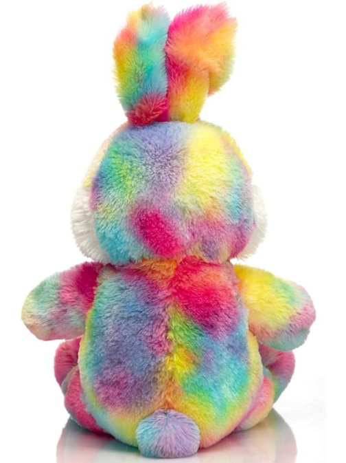 HollyHOME Easter Bunny Stuffed Animal Tie-Dye Rabbit Plush Toys for Kids Multi-Color - Image 3