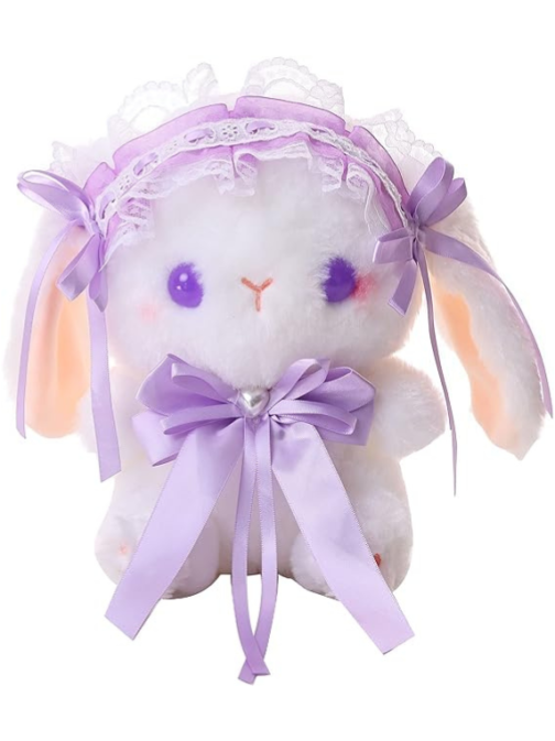 Stuffed Animal Doll Plush Toys, Plushie Animal Toys, Cute Plush Animals, Lolita Bunny 9 Inches, Children's Gifts Rabbit (Purple)