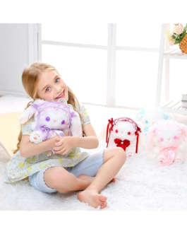 Stuffed Animal Doll Plush Toys, Plushie Animal Toys, Cute Plush Animals, Lolita Bunny 9 Inches, Children’s Gifts Rabbit (Purple)