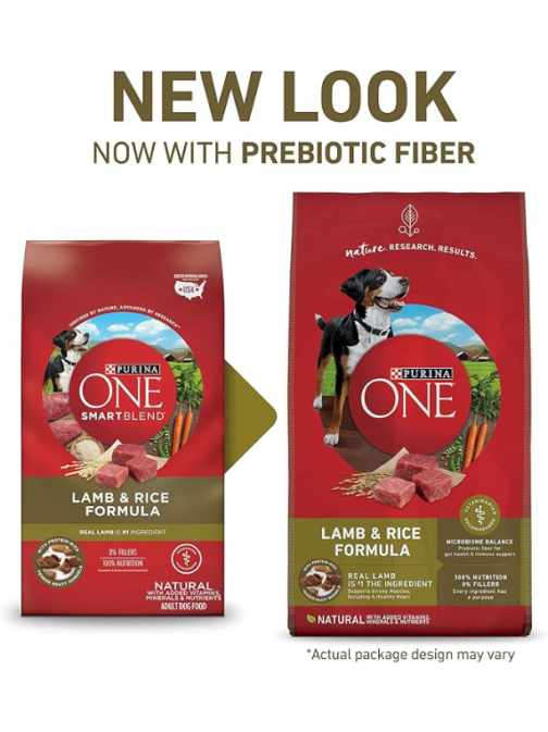 Purina ONE Dry Dog Food Lamb and Rice Formula - 31.1 lb. Bag - Image 2