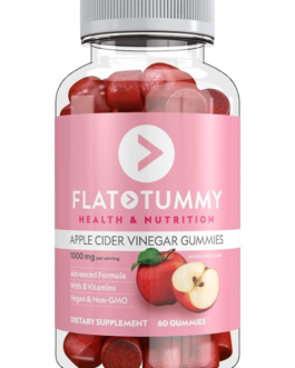 Flat Tummy Tea Apple Cider Vinegar Gummies, 60 Count – Boost Energy, Detox, Support Gut Health & Healthy Metabolism – Vegan, Non-GMO – Made with Apples, Beetroot, Vitamins B6 & B12, Superfoods