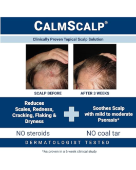 Topical Solution for Symptoms of Mild to Moderate Psoriasis | Irritated Scalp | Hairline Scales | Redness | Dry Scalp | Made in The USA | 4 oz.