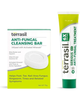 Terrasil Antifungal Treatment Kit – 6X Faster Healing, Natural Soothing Clotrimazole Ointment for Fungal Skin Infections (Antifungal Cream Max 14gm Tube + Antifungal Soap 75gm Bar)