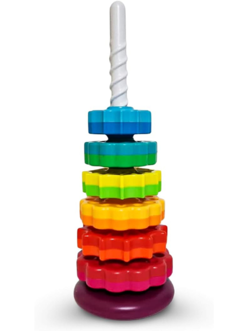 Spinning Toy – Premium Stacking Toy for Kids – Strong ABS Plastic – Rainbow Spinning Wheel Toy – Fun and Engaging Brain Development Toys for Kids